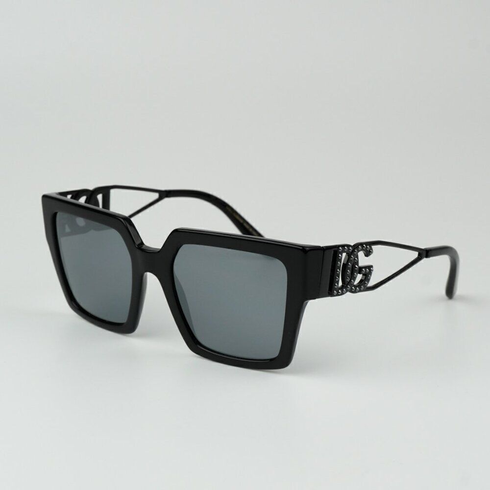 SALE! NEW D&G DG4446B 501/6G Black Gray Mirrored Black Square Women Sunglasses - Picture 4 of 9